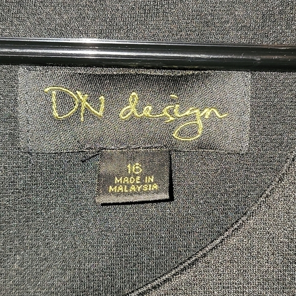 DN Design size 16 black & gray sleeveless dress zipper on back - Picture 2 of 7